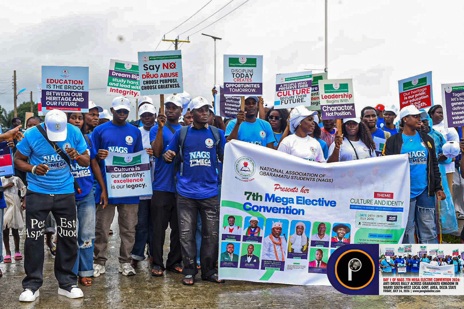 NAGS 7TH MEGA ELECTIVE CONVENTION: GBARAMATU STUDENTS HOLDS ANTI-DRUG AND CULTURAL AWARENESS RALLY